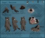 6_nipples absurd_res ambiguous_gender angel_raccoon_(gthusky) anthro biped black_body black_fur chest_tuft claws color_swatch ear_piercing ear_ring facial_markings feet fingers fur gloves_(marking) grey_body grey_fur gthusky head_markings hi_res leg_markings looking_at_viewer mammal markings mask_(marking) model_sheet multi_nipple multicolored_body multicolored_fur narrowed_eyes nipples nude open_mouth piercing procyonid raccoon ring_piercing seductive smile socks_(marking) solo striped_body striped_fur striped_markings striped_tail stripes tail tail_markings teeth text tuft white_body white_fur yellow_sclera