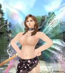  1girl breasts brown_hair choker granado_espada jewelry moth_wings nipples nude_filter wizard_(granado_espada) 