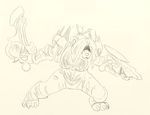  bear breasts claws female hair holding lunae mammal mists_of_pandaria panda paws rogue shadow sketch smile sneaking standing sword video_games warcraft weapon world_of_warcraft xhya 
