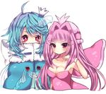  androgynous blue_hair crown gen_5_pokemon jellicent lowres personification pink_hair pokemon 