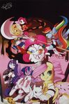  akemi_homura applejack_(mlp) blonde_hair blue_eyes blue_fur charlotte_(puella_magi_madoka_magica) clothing equine female fluttershy_(mlp) freckles friendship_is_magic fur green_eyes group hair horn horse kaname_madoka mahou_shoujo_madoka_magica mami_tomoe mammal miki_sayaka my_little_pony orange_fur pegasus pink_hair pinkie_pie_(mlp) pony puella_magi_madoka_magica purple_fur rainbow_dash_(mlp) rarity_(mlp) sakura_kyouko smile teeth tentacuddles twilight_sparkle_(mlp) unicorn white_fur winged_unicorn wings yellow_fur 