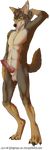  alpha_channel anatomically_correct anatomically_correct_penis animal_genitalia anthro balls canine canine_penis cerbrus claws erection knot male mammal nude penis plain_background pose red_wolf solo standing transparent_background wolf wolgram yellow_eyes 