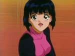  1girl 90s animated animated_gif black_hair breasts dna^2 lowres short_hair solo takanashi_kotomi 