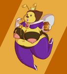  abdomen antennae arthropod bee big_breasts big_lips breasts brown_eyes chubby crown eating female high_heels honey insect lips mario_bros nintendo nipples pink_nipples queen queen_bee queen_bee_(mario_bros) royalty solo spoon stinger super_mario_bros. super_mario_galaxy timoteihiv video_games wide_hips 