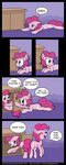  2013 blue_eyes cabinet comic cutie_mark dialog door duo english_text equine eyes_closed female feral friendship_is_magic fur hair hiding horse long_hair looking_back lying mammal my_little_pony open_mouth pink_fur pink_hair pinkie_pie_(mlp) pony smile text tongue whatsapokemon 