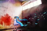  bad_id bad_pixiv_id blood blue_hair dress feathers hatsune_miku koyoi_mitsuki long_hair solo twintails very_long_hair vocaloid 