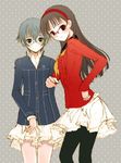  amagi_yukiko bangs glasses hijiri_ruka lowres multiple_girls pantyhose persona persona_4 shirogane_naoto 