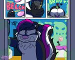 absurd_res angry annoyed anthro bandai_namco bedroom big_butt black burp_cloud burp_fetish burping burping_in_face butt butt_smother canid canine comic comic_panel digimon duo facesitting fart fart_cloud fart_fetish farting_on_another farting_on_face flag grey hi_res huge_butt male male/male mammal mephitid micro musk musky_armpit open_mouth pink red samy_(samylestinker) samylestinker sitting_on_another size_difference size_play skunk smell smelly smothering stink_fumes stink_lines white 