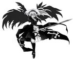 bad_id bad_pixiv_id dress hairband kirisato_itsuki long_hair rozen_maiden silver_hair solo suigintou sword weapon wings 