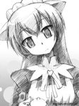  animal_ears cat_ears gofu greyscale kemeko_deluxe maid miura_(kemeko_dx) monochrome sketch solo teapot traditional_media 