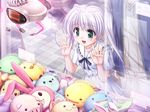  bekkankou crane_game fortune_arterial game_cg green_eyes happy solo tougi_shiro white_hair 