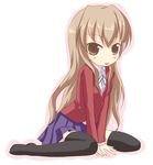  :p aisaka_taiga kuro_(be_ok) solo thighhighs tongue tongue_out toradora! 