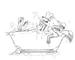  2026 anthro ball bath bathing bathing_together bathtub black_and_white bubble_bath canid canine claw_foot_bathtub digital_media_(artwork) disney duo female fox hi_res jjojjo110110 judy_hopps lagomorph leporid male male/female mammal monochrome nick_wilde nude partially_submerged rabbit romantic simple_background smile soap soap_bubbles tail teeth tennis_ball water white_background zootopia 