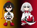  geta hat inubashiri_momiji kieyza multiple_girls shameimaru_aya tengu-geta touhou 