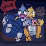 2_tails 2_toes 3_toes 4_fingers absurd_res ace_(boredomwithfriends) ambiguous_gender anthro artist_name avian beak bird blue_body blue_feathers bluebird blush blush_lines bodily_fluids button_(fastener) chocobo clean_diaper clothed clothing del_the_bluejay dialogue diaper diaper_under_clothing diaper_under_onesie directional_arrow duo english_text feathers feces feet final_fantasy fingers flying_sweatdrops front_view furniture generation_6_pokemon gesture grey_beak grey_body grey_feathers hand_gesture hand_on_shoulder hi_res ludis-luteo meowstic multi_tail multicolored_body multicolored_feathers nintendo object_in_mouth on_sofa onesie open_beak open_mouth open_smile oscine pacifier pacifier_in_mouth passerine pink_pacifier pointing pokemon pokemon_(species) pokemon_onesie pooping signature simple_background sitting sitting_on_sofa smile sofa soiled_diaper soiling soiling_diaper sound_effects speech_bubble square_enix sweat sweatdrop tail text thrush_(bird) toes unclean_diaper used_diaper using_diaper vowelless vowelless_sound_effect wearing_diaper white_body white_feathers yellow_beak yellow_body yellow_feathers yellow_tail