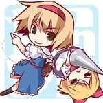  alice_margatroid blonde_hair chibi lowres shanghai_doll short_hair solo touhou urara_(ckt) 