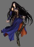  armor bad_id bad_pixiv_id bare_shoulders black_hair blue_eyes boots castlevania castlevania:_order_of_ecclesia dress high_heels lieqi_hun long_hair shanoa shoes solo very_long_hair 