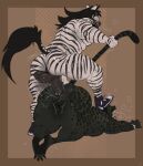 anal anal_penetration animal_genitalia animal_penis anthro ass_up big_penis breath clock clothing digital_media_(artwork) dominant duo equid equine equine_genitalia equine_penis facial_piercing feet feet_together feet_together_knees_apart felid foot_on_head footwear footwear_only from_behind_position genitals hair hi_res jaguar lip_piercing long_hair lowell_lousely male male/male mammal mature_male melanistic moan mostly_nude muscular muscular_dom muscular_dom_overweight_sub muscular_male muscular_top onomatopoeia overweight overweight_bottom overweight_male overweight_sub pantherine panting penetration penile penile_penetration penis penis_in_ass piercing rough_sex salvador_dakota sex shoes shoes_only sneakers sneakers_only sound_effects step_position stepped_on tail tail_pull text thick_thighs twistedteeth watch wristwatch wristwatch_only zebra