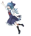 bad_id bad_pixiv_id blue_hair cirno ice kame ribbon short_hair smile solo touhou wings 