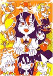  animal_ears autumn bad_id bad_pixiv_id bamboo black_eyes black_hair blonde_hair bow braid cape cirno double_dealing_character dress expressionless flat_color flower frown hair_bow hair_flower hair_ornament hair_tubes hakurei_reimu hat head_fins horikawa_raiko horns imaizumi_kagerou instrument izayoi_sakuya kijin_seija kirisame_marisa long_hair long_sleeves looking_at_another looking_at_viewer looking_up maid_headdress multiple_girls needle open_mouth orange_eyes outstretched_arms red_eyes red_hair sekibanki setz short_hair short_sleeves single_braid slit_pupils smug spread_arms sukuna_shinmyoumaru touhou tsukumo_benben tsukumo_yatsuhashi twin_braids wakasagihime white_hair witch_hat wolf_ears yellow_eyes 