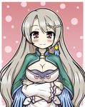  blush breasts cleavage crossed_arms eruru_(erl) highres large_breasts ling_hua long_hair looking_at_viewer rune_factory rune_factory_4 smile solo very_long_hair 