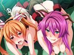  2girls all_fours anal anal_insertion anal_object_insertion animal_ears areolae bdsm blue_eyes blush bondage bound breasts dog_ears doggystyle game_cg gentle_sasaki group_sex highres large_breasts long_hair looking_at_viewer multiple_girls naughty_face nipple_piercing nipples object_insertion open_mouth orange_eyes orange_hair orgy piercing pink_hair saliva sex small_breasts smile soukou_senhime_prismraker:_seigi_no_heroine_kutsujoku_no_sennou_saimin_choukyou sweat tail tears tongue tongue_out twintails vaginal 