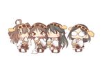  &gt;_&lt; ahoge bare_shoulders black_hair blush brown_hair chibi closed_eyes commentary detached_sleeves fallen food glasses hairband haruna_(kantai_collection) headgear hiei_(kantai_collection) ice_cream japanese_clothes kantai_collection kirishima_(kantai_collection) kongou_(kantai_collection) long_hair multiple_girls open_mouth short_hair skirt smile tanaka_ahiru tears tongue tongue_out |_| 