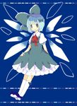  blue_eyes blue_hair cirno ice ice_wings mogu_(lollysweet) solo touhou wings 