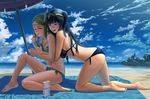  bikini breast_grab cleavage cream fire_emblem fire_emblem_kakusei lasterk noire_(fire_emblem) swimsuits tharja 