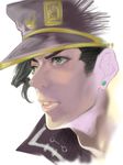  359-1059 bad_id bad_pixiv_id black_hair green_eyes hat jojo_no_kimyou_na_bouken kuujou_joutarou male_focus realistic solo 