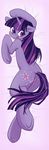  blush cutie_mark equine female feral floppy_ears friendship_is_magic fur hair hooves horn horse looking_back mammal multi-colored_hair my_little_pony pillow pony purple_eyes purple_fur pussy pussy_juice smile solo tongue tongue_out twilight_sparkle_(mlp) unicorn yukandasama 
