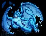  balls blue_dragon collar curiodraco dragon electra erection male nude penis scalie solo wings 