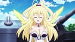  1girl animated animated_gif blonde_hair bouncing_breasts breasts choujigen_game_neptune large_breasts long_hair mecha_musume neptune_(series) pish solo yellow_eyes yellow_heart 