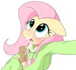  anal apony autofellatio balls big_penis blue_eyes blush cum cum_in_mouth cum_inside cum_on_self dickgirl equine fluttershy_(mlp) friendship_is_magic hoodie horse horsecock intersex mammal masturbation my_little_pony oral penis pony 