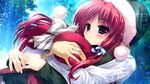  blush breast_grab clochette game_cg long_hair prism_recollection red_hair renjou_sayaka shintaro 