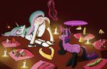  3mangos anal_beads anus ass_up ball_gag bdsm blush bound butt candle cutie_mark dildo domination english_text equine female feral friendship_is_magic gag gagged hair hooves horn horse lesbian long_hair magic magic_user mammal my_little_pony open_mouth pillow pony princess_celestia_(mlp) pussy sex_toy text twilight_sparkle_(mlp) unicorn vibrator winged_unicorn wings 
