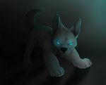 blue_eyes bolt bolt(character) bolt_(film) canine cute disney dog feral fur german_shepherd glowing_eyes looking_at_viewer male mammal paws solo white_fur 