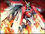  energy_gun fire gun gundam mecha no_humans phoenix_gundam sd_gundam sd_gundam_g-generation sibelurabbi weapon 