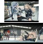  9a-91 9a-91_(girls_frontline) ak-12_(girls_frontline) an-94_(girls_frontline) assault_rifle bangs beret blonde_hair blue_dress blue_eyes blunt_bangs blush boots braid breasts buckle camera cloak closed_mouth combat_knife dark_skin dress eyebrows_visible_through_hair eyes_closed fallen_down floating_hair french_braid girls_frontline gloves green_jacket green_skirt gun hair_between_eyes hair_ornament hairband hat highres holding holding_camera holding_gun holding_weapon jacket knife large_breasts letterboxed long_hair long_sleeves looking_at_viewer low_twintails medium_breasts midriff military military_hat military_uniform miniskirt multiple_girls partly_fingerless_gloves pink_hair pouch purple_hair red_scarf ribbon rifle saiga-12 saiga-12_(girls_frontline) scarf serdyukov_(girls_frontline) shirt short_hair shotgun sidelocks silver_hair simonov_(girls_frontline) skirt sks star star_hair_ornament sweatdrop thigh_strap thighhighs tripping twintails uniform very_long_hair weapon white_legwear wss_(32656138) yellow_eyes 