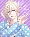  asahina_louis bad_id bad_pixiv_id blonde_hair brothers_conflict hair_over_one_eye highres hood hoodie jewelry kanno_miiyu long_hair male_focus necklace open_mouth purple_eyes smile solo 