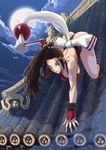  1girl ass bent_over breasts fatal_fury highres large_breasts moon night shiranui_mai smile solo unknowntico 