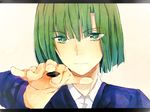  akiua bad_id bad_pixiv_id board_game go green_eyes green_hair hikaru_no_go letterboxed male_focus solo touya_akira 