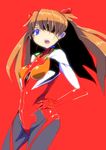  :o angry bad_id bad_pixiv_id bangs blue_eyes bodysuit breasts brown_hair cowboy_shot evangelion:_3.0_you_can_(not)_redo eyepatch floating_hair from_side gloves groin_tendon hair_over_one_eye hand_on_hip headgear hips long_hair looking_at_viewer neon_genesis_evangelion open_mouth parted_bangs pilot_suit plugsuit rebuild_of_evangelion red_background shikinami_asuka_langley simple_background small_breasts solo souryuu_asuka_langley standing turtleneck two_side_up v-shaped_eyebrows ymd_(assiman) 
