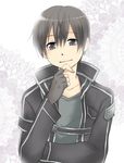  bad_id bad_pixiv_id black_eyes black_hair fingerless_gloves gloves kirito nyame short_hair sword_art_online 