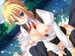  1girl blonde_hair blue_eyes blush breasts censored game_cg kinosaki_eiko nipples school_uniform sex siren_nattara_2_byou_de_ecchi!? softhouse_seal uniform vaginal 