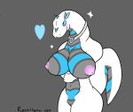 &lt;3 2019 altazi anthro big_breasts blessed blue_eyes blush breasts feathers female grey_background huge_breasts jewelry large_areolas love markings necklace pure pussy reptile reptilligator scale scalie simple_background smile snake solo 