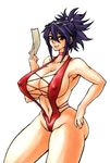  1girl breasts glasses huge_breasts sheena_fujibayashi short_hair solo swimsuit tales_of_(series) tales_of_symphonia wrato 