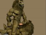  animated facefuck feline gay huge_muscles lion male muscles oral pecs tiger-paws 