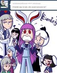  animal_ears black_hair blue_eyes buck_teeth bunny_ears doctor eyes fujiwara_no_mokou hat headdress hime_cut houraisan_kaguya inaba_tewi kamishirasawa_keine konpaku_youmu labcoat leomodesto medical_scrubs multiple_girls nurse nurse_cap open_mouth purple_hair red_eyes reisen_udongein_inaba ribbon scrubs silver_hair stethoscope sweat touhou yagokoro_eirin 