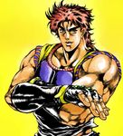  bad_id bad_pixiv_id jack-ddd-no13 jojo_no_kimyou_na_bouken jonathan_joestar male_focus manly muscle official_style phantom_blood red_eyes red_hair solo 